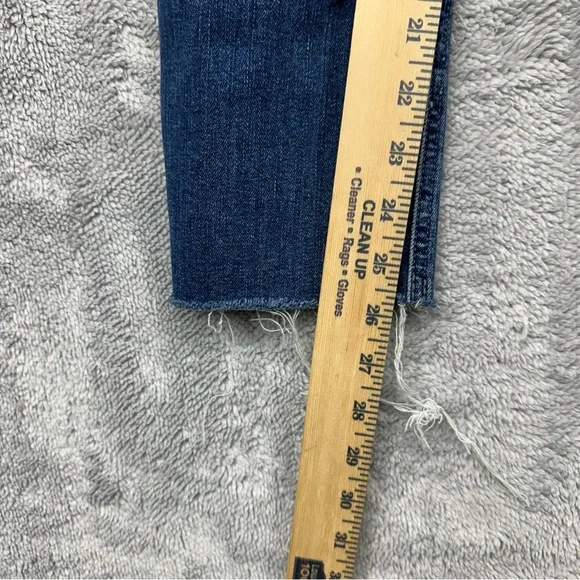 Mother The Dazzler Ankle Fray Mid Rise Distressed Jeans Size 25 Weekend Warrior - Picture 11 of 12